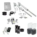Viper 5 Long Stroke ITALIAN Low Voltage 24V Automatic Double Swing Driveway Gate Opener 24 Volt Kit with Wifi Mobile App Control and Keypad Entry Exit