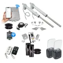 Viper 5 Long Stroke ITALIAN Low Voltage 24V Automatic Double Swing Driveway Gate Opener 24 Volt Kit with Wifi Mobile App Control and Keypad Entry Exit