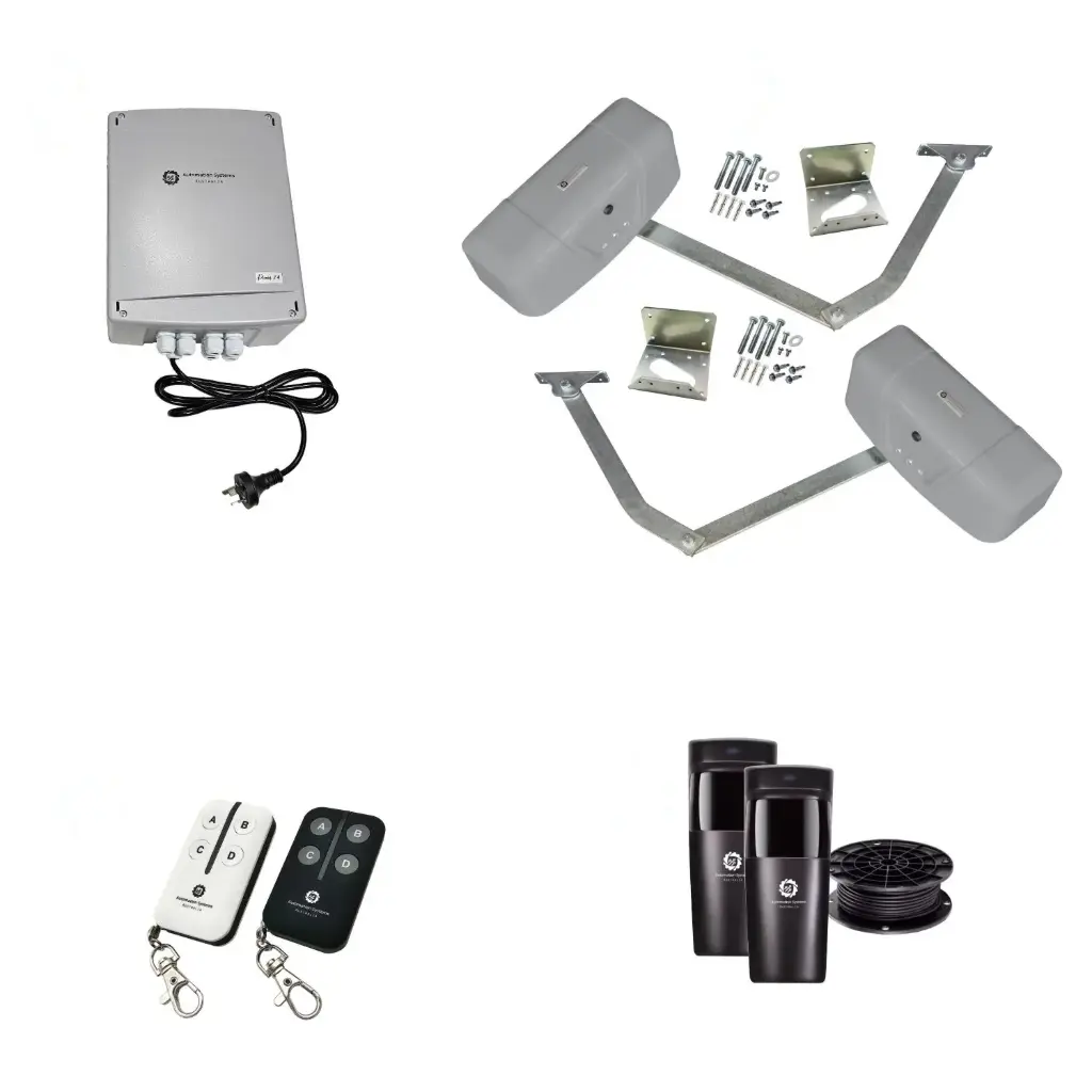 RAPTOR Extra Heavy Duty ITALIAN Electric 24V Low Voltage Automatic Double Swing Driveway Gate Opener Kit ROBUST Heavy Duty Design for Trade Installers