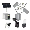 RAPTOR Extra Heavy Duty ITALIAN Solar Powered Automatic Double Swing Driveway Gate Opener 24 Volt Kit ROBUST Heavy Duty Design with Keypad Pin Code