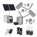RAPTOR Extra Heavy Duty ITALIAN Solar Powered Automatic Double Swing Driveway Gate Opener 24 Volt Kit ROBUST Heavy Duty Design with TWO Keypads Entry Exit