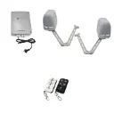 Apache ARTICULATING Italian Electric 24V Low Voltage Automatic Double Swing Driveway Gate Opener Kit ROBUST Heavy Duty Design BASE KIT