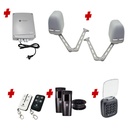 Apache ARTICULATING Italian Electric 24V Low Voltage Automatic Double Swing Driveway Gate Opener Kit ROBUST Heavy Duty Design with Keypad Pin Code