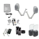 Apache ARTICULATING Italian Electric 24V Low Voltage Automatic Double Swing Driveway Gate Opener Kit ROBUST Heavy Duty Design with TWO Keypads Entry Exit
