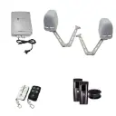 Apache ARTICULATING Italian Electric 24V Low Voltage Automatic Double Swing Driveway Gate Opener Kit ROBUST Heavy Duty Design for Trade Installers