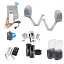 Apache ARTICULATING Italian Electric 24V Low Voltage Automatic Double Swing Driveway Gate Opener Kit ROBUST Heavy Duty Design with Wifi Mobile App Control and Keypad Entry Exit