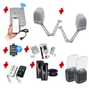 Apache ARTICULATING Italian Electric 24V Low Voltage Automatic Double Swing Driveway Gate Opener Kit ROBUST Heavy Duty Design with Wifi Mobile App Control and Keypad Entry Exit