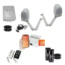 Remootio Apache ARTICULATING Italian Low Voltage 24V Automatic Double Swing Driveway Gate Opener 24 Volt Kit ROBUST Heavy Duty Design