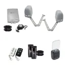 Apache ARTICULATING Italian Low Voltage 24V Automatic Double Swing Driveway Gate Opener 24 Volt Kit ROBUST Heavy Duty Design with Keypad Pin Code