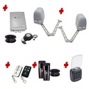 Apache ARTICULATING Italian Low Voltage 24V Automatic Double Swing Driveway Gate Opener 24 Volt Kit ROBUST Heavy Duty Design with Keypad Pin Code