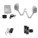 Apache ARTICULATING Italian Low Voltage 24V Automatic Double Swing Driveway Gate Opener 24 Volt Kit ROBUST Heavy Duty Design for Trade Installers