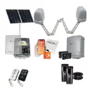 Remootio Apache ARTICULATING Italian Solar Powered Automatic Double Swing Driveway Gate Opener 24 Volt Kit ROBUST Heavy Duty Design