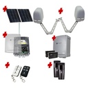 Apache ARTICULATING Italian Solar Powered Automatic Double Swing Driveway Gate Opener 24 Volt Kit ROBUST Heavy Duty Design for Trade Installers
