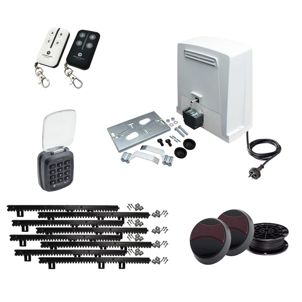 BKV 1500 Super Duty 36V Sliding Gate Opener 1500KG (with Keypad) Limit Switches and Encoder Made in Italy