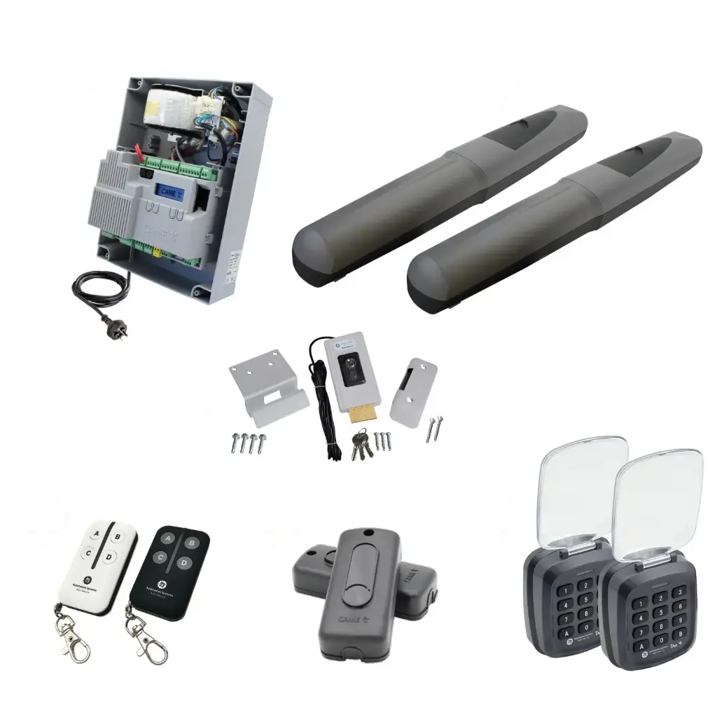 Double Swing Gate Automation Access Pro Kit Super Duty Linear Actuator with Limit Stops and Encoder Made in Italy