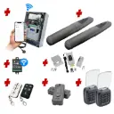 Double Swing Gate Automation Access Unlimited WiFi Bluetooth Kit Super Duty Linear Actuator with Limit Stops and Encoder Made in Italy