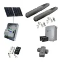 Solar Powered Double Swing Gate Automation Installer and Trade Kit Super Duty Linear Actuator with Limit Stops and Encoder Made in Italy