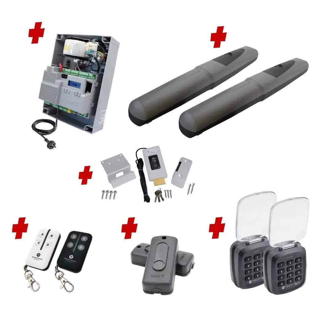 Double Swing Gate Automation Access Pro Kit Super Duty Linear Actuator with Limit Stops and Encoder Made in Italy