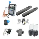 Double Swing Gate Automation Access Unlimited WiFi Bluetooth Kit Super Duty Linear Actuator with Limit Stops and Encoder Made in Italy