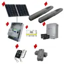 Solar Powered Double Swing Gate Automation Installer and Trade Kit Super Duty Linear Actuator with Limit Stops and Encoder Made in Italy