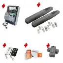 Double Swing Gate Automation Remootio Kit Super Duty Linear Actuator with Limit Stops and Encoder Made in Italy