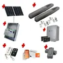 Solar Powered Double Swing Gate Automation Remootio Kit Super Duty Linear Actuator with Limit Stops and Encoder Made in Italy