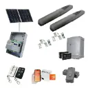 Solar Powered Swing Gate Automation Remootio Kit Super Duty Linear Actuator with Limit Stops and Encoder Made in Italy 