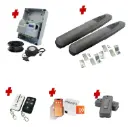 Double Swing Gate Automation Remootio Kit Super Duty Linear Actuator with Limit Stops and Encoder Made in Italy
