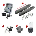 Double Swing Gate Automation Access Secure Kit Super Duty Linear Actuator with Limit Stops and Encoder Made in Italy