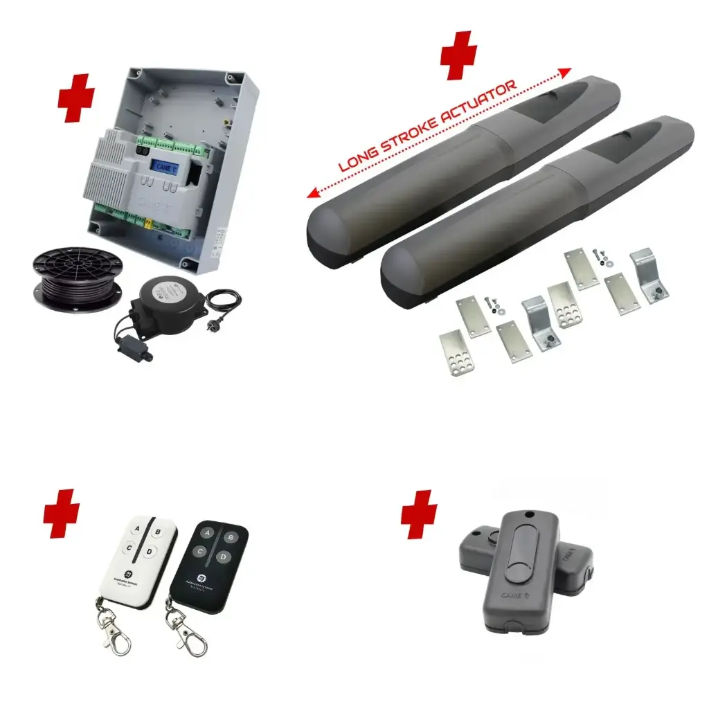 Double Swing Gate Automation Installer and Trade Kit Super Duty Linear Actuator with Limit Stops and Encoder Made in Italy