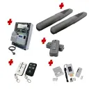 AXO 3 Super Duty Commercial Electric 24V Low Voltage Automatic Double Swing Driveway Gate Opener Kit ROBUST Heavy Duty Design for Trade Installers