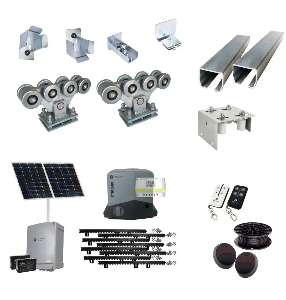 Complete Automatic Heavy Duty Cantilever System With Titan Solar Powered Sliding Gate Motor Kit (Heavy Duty)