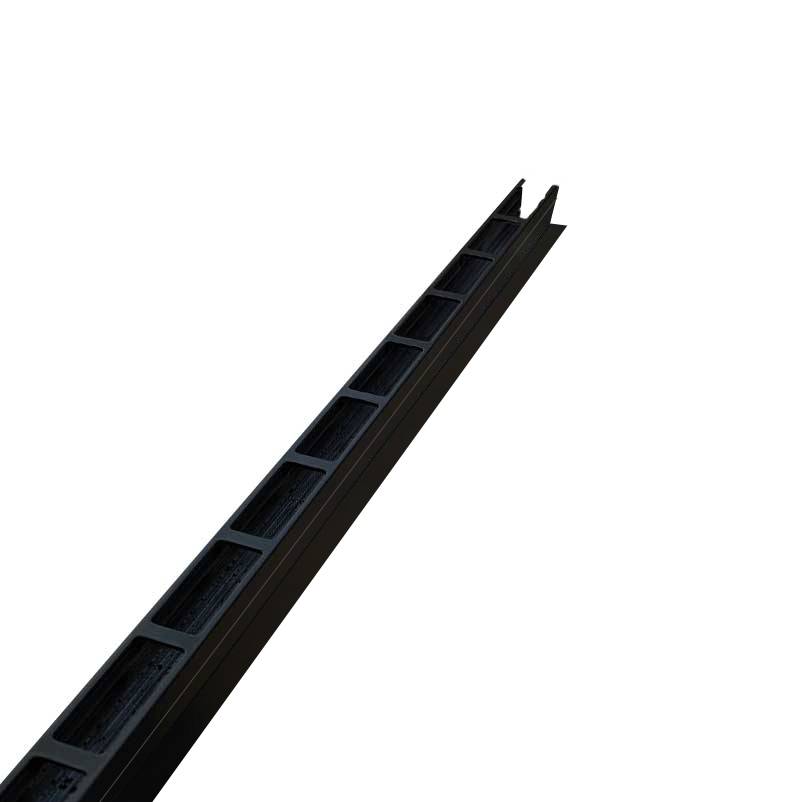 F Channel for 65x16 Slats (2400mm) - Satin Black