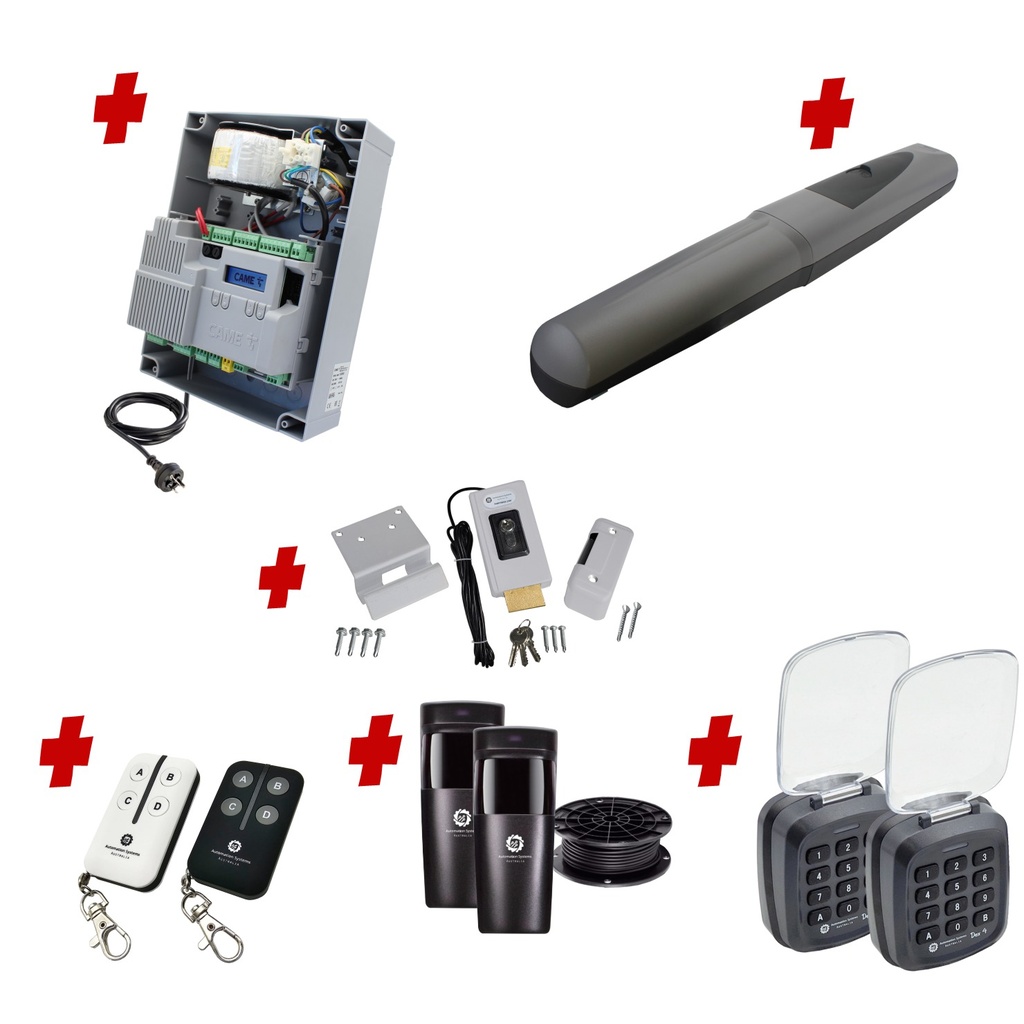 Single Swing Gate Automation Access Pro Kit Super Duty Linear Actuator 1000KG with Limit Stops and Encoder Made in Italy
