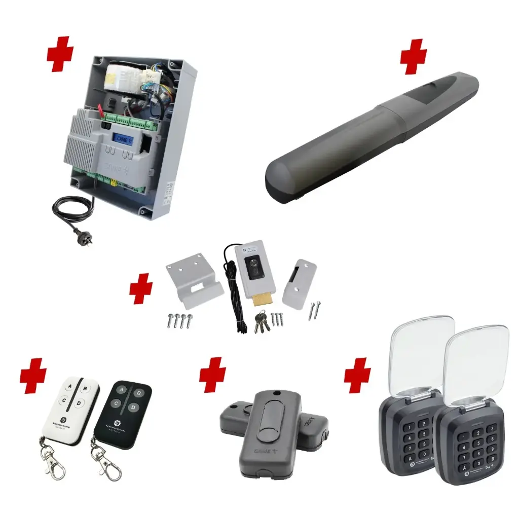 Single Swing Gate Automation Access Pro Kit Super Duty Linear Actuator 800KG with Limit Stops and Encoder Made in Italy