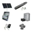 Solar Powered Single Swing Gate Automation Installer and Trade Kit Super Duty Linear Actuator 800KG with Limit Stops and Encoder Made in Italy