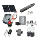 Solar Powered Single Swing Gate Automation Access Unlimited WiFi Bluetooth Kit Super Duty Linear Actuator 800KG with Limit Stops and Encoder