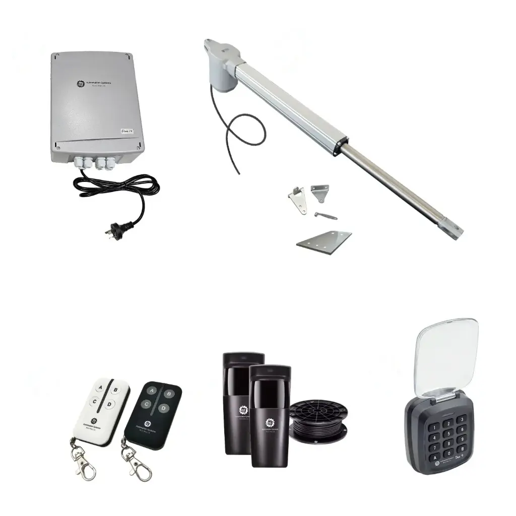 Viper 5 Long Stroke ITALIAN Electric 24V Low Voltage Automatic Swing Driveway Gate Opener Kit ROBUST Heavy Duty Design with Keypad Pin Code