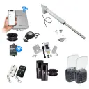Viper 5 Long Stroke ITALIAN Low Voltage 24V Automatic Swing Driveway Gate Opener 24 Volt Kit with Wifi Mobile App Control and Keypad Entry Exit