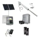 Viper 5 Long Stroke ITALIAN Solar Powered Automatic Swing Driveway Gate Opener 24 Volt Kit ROBUST Heavy Duty Design for Trade Installers