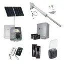 Viper 5 Long Stroke ITALIAN Solar Powered Automatic Swing Driveway Gate Opener 24 Volt Kit ROBUST Heavy Duty Design with TWO Keypads Entry Exit