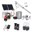 Viper 5 Long Stroke ITALIAN Solar Powered Automatic Swing Driveway Gate Opener 24 Volt Kit ROBUST Heavy Duty Design with Wifi Mobile App Control and Keypad Entry Exit