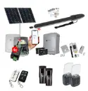 Orion LS Solar Powered Automatic Swing Driveway Gate Opener 24 Volt Kit Slimline Compact Design with Wifi Mobile App Control and Keypad Entry Exit