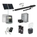 Orion LS Solar Powered Automatic Swing Driveway Gate Opener 24 Volt Kit Slimline Compact Design with Keypad Pin Code