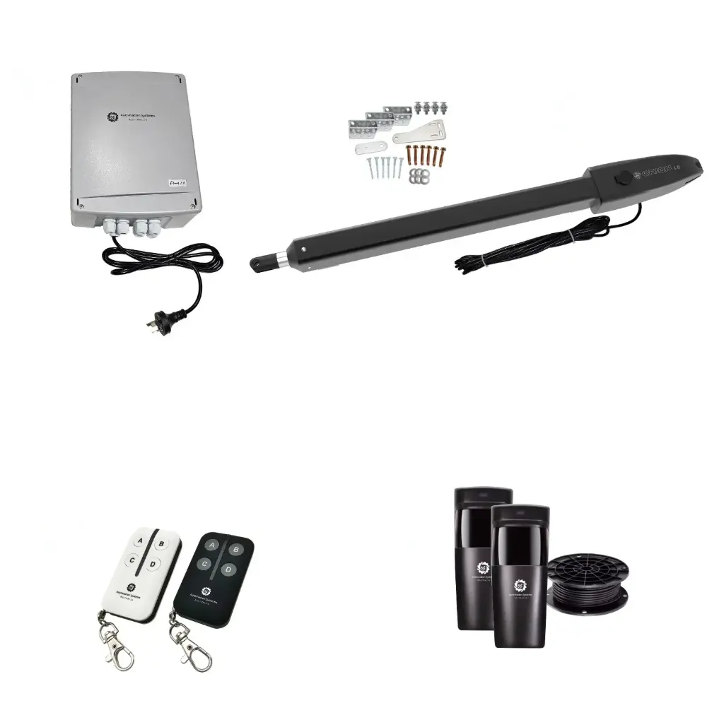 Orion LS Electric 24V Low Voltage Automatic Swing Driveway Gate Opener Slimline Compact Design Kit for Trade Installers