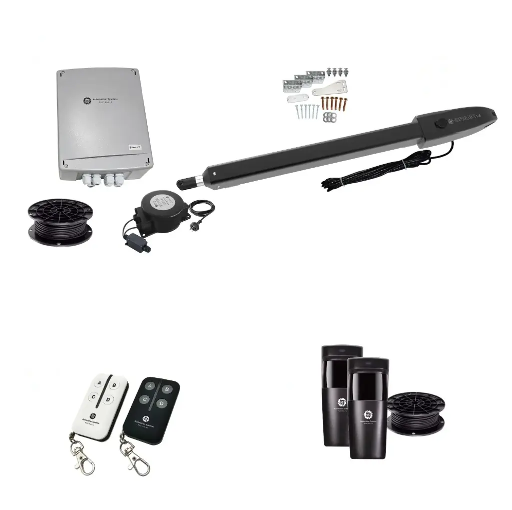 Orion LS Low Voltage 24V Automatic Swing Driveway Gate Opener 24 Volt Kit Slimline Compact Design for  Trade Installers