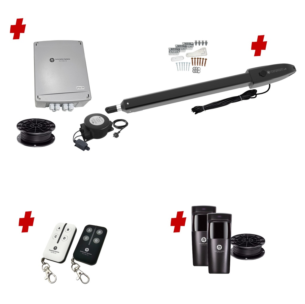 Orion LS Low Voltage 24V Automatic Swing Driveway Gate Opener 24 Volt Kit Slimline Compact Design for  Trade Installers