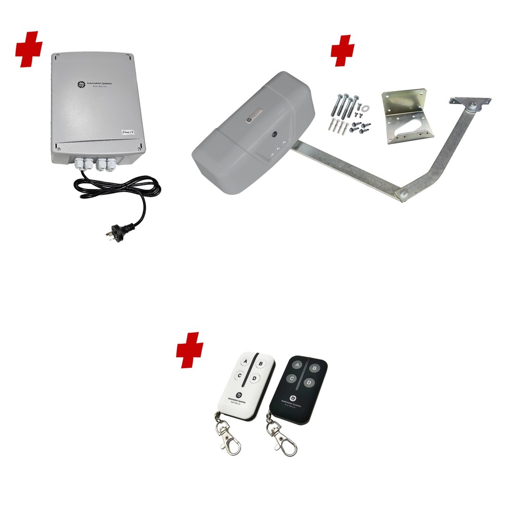 RAPTOR Extra Heavy Duty ITALIAN Electric 24V Low Voltage Automatic Swing Driveway Gate Opener Kit ROBUST Heavy Duty Design BASE KIT