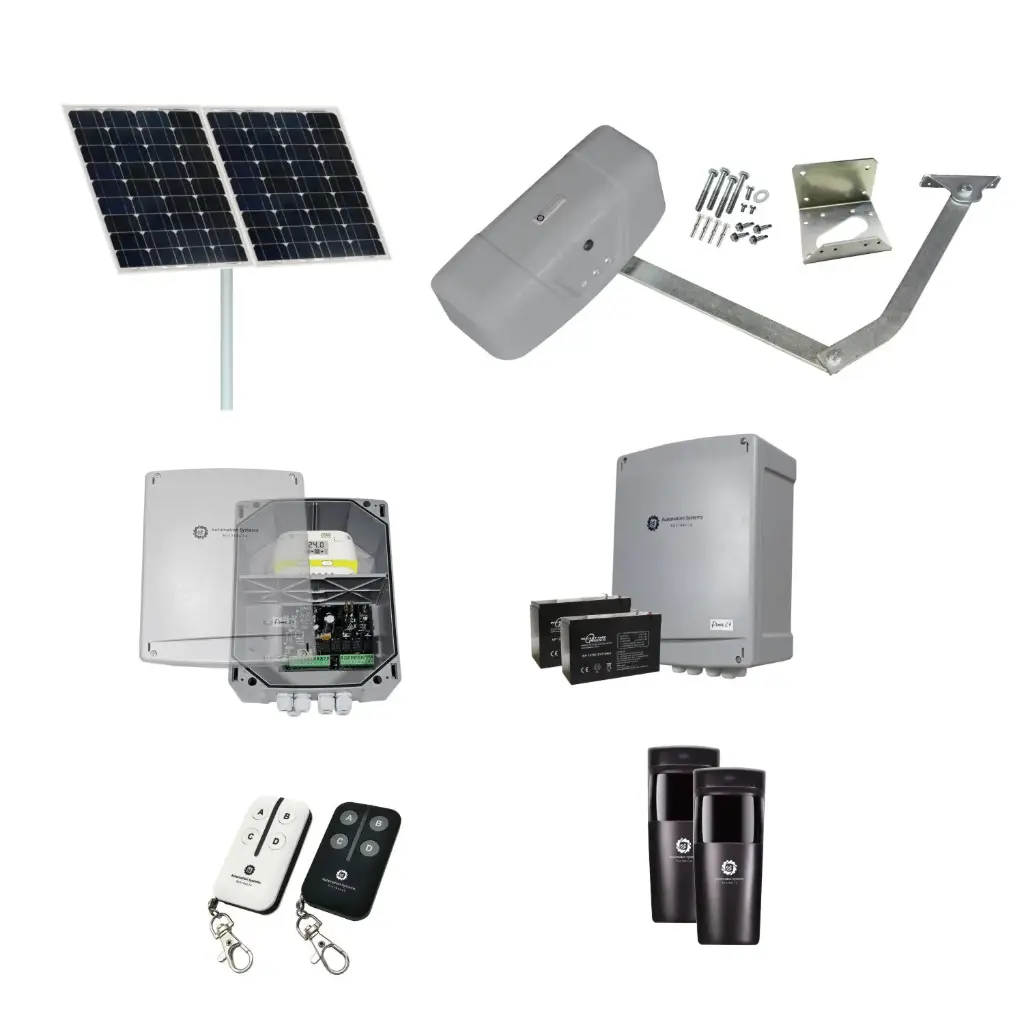 RAPTOR Extra Heavy Duty ITALIAN Solar Powered Automatic Swing Driveway Gate Opener 24 Volt Kit ROBUST Heavy Duty Design for Trade Installers