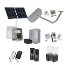 RAPTOR Extra Heavy Duty ITALIAN Solar Powered Automatic Swing Driveway Gate Opener 24 Volt Kit ROBUST Heavy Duty Design with Keypad Entry Exit
